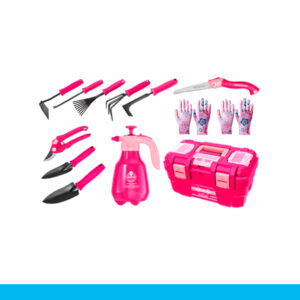 JUEGO DE HERRAMIENTAS PARA JARDIN 13 PIEZAS ROSA WADFOW